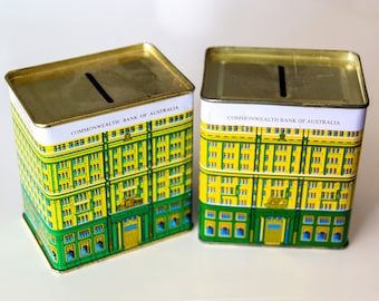RETRO MONEY BOX money bank Commonwealth BANK TIN VGC COMPLETE RETRO MONEY BOX money bank Commonwealth BANK TIN VGC COMPLETE