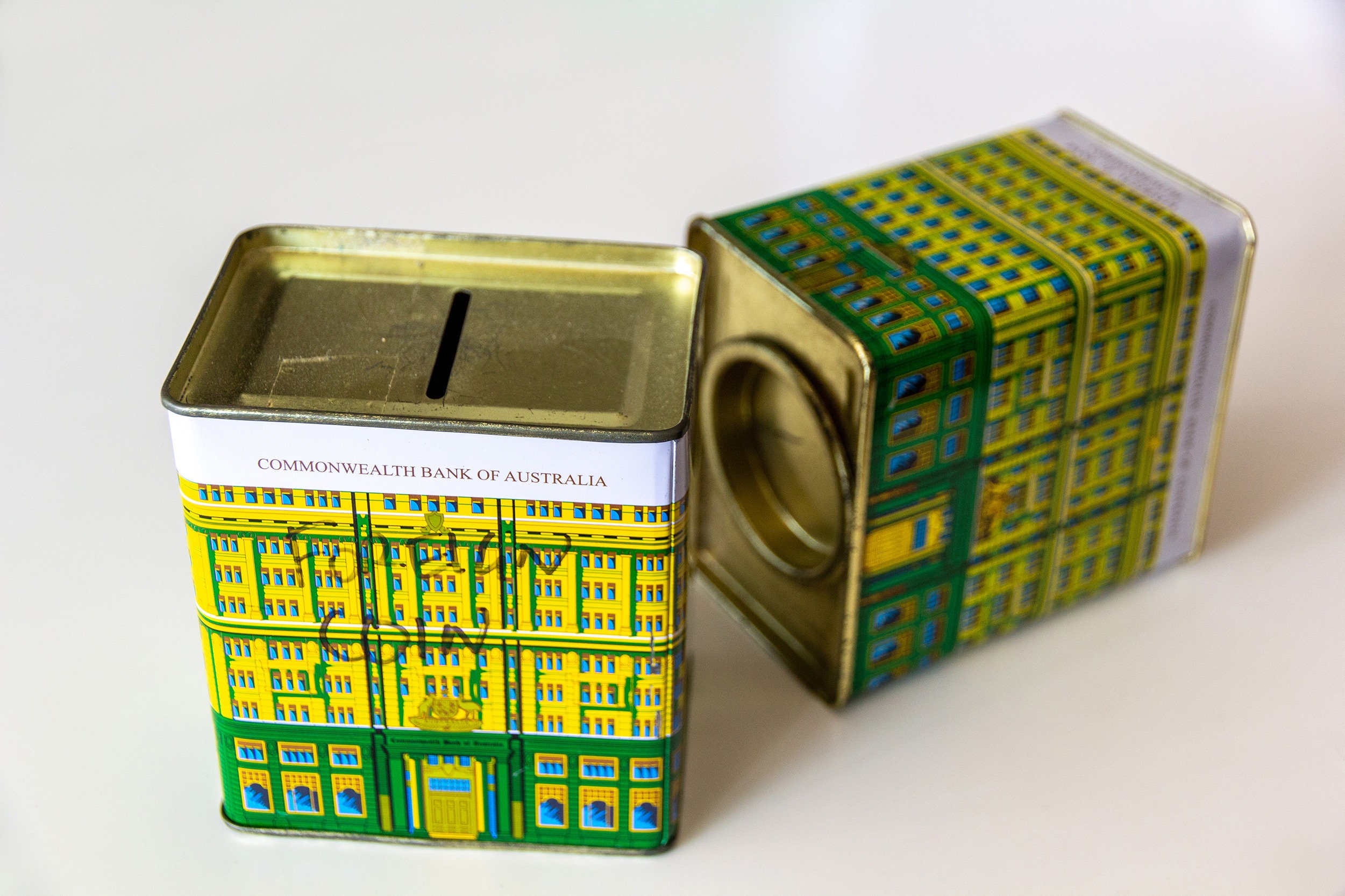 Australian Commonwealth Bank Money Boxes Circa 1970 Set of Two Etsy