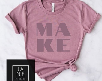 Maker Shirt voor Crafters, Maak t-shirt voor Crafty Moms, Minimalistische Tshirt voor houtbewerkingsvrouwen
