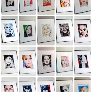 Signed digital reprint of my “Britney Spears” painting - Matted and framed to 8x10 image 2