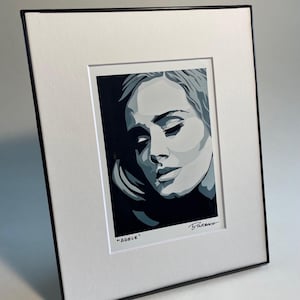 Signed digital reprint of my “Adele” painting - Matted and framed to 8x10