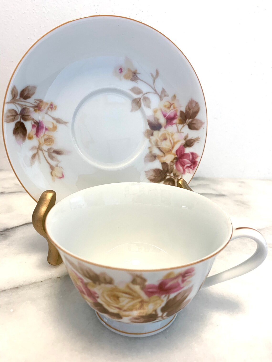 Vintage RARE Noritake Nippon Toki Kaisha Teacup and Saucer Set Etsy