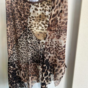 Leopard Mesh Midi Skirt