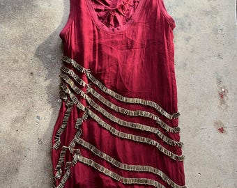 Sue Wong Red Silk Dress - Etsy 日本