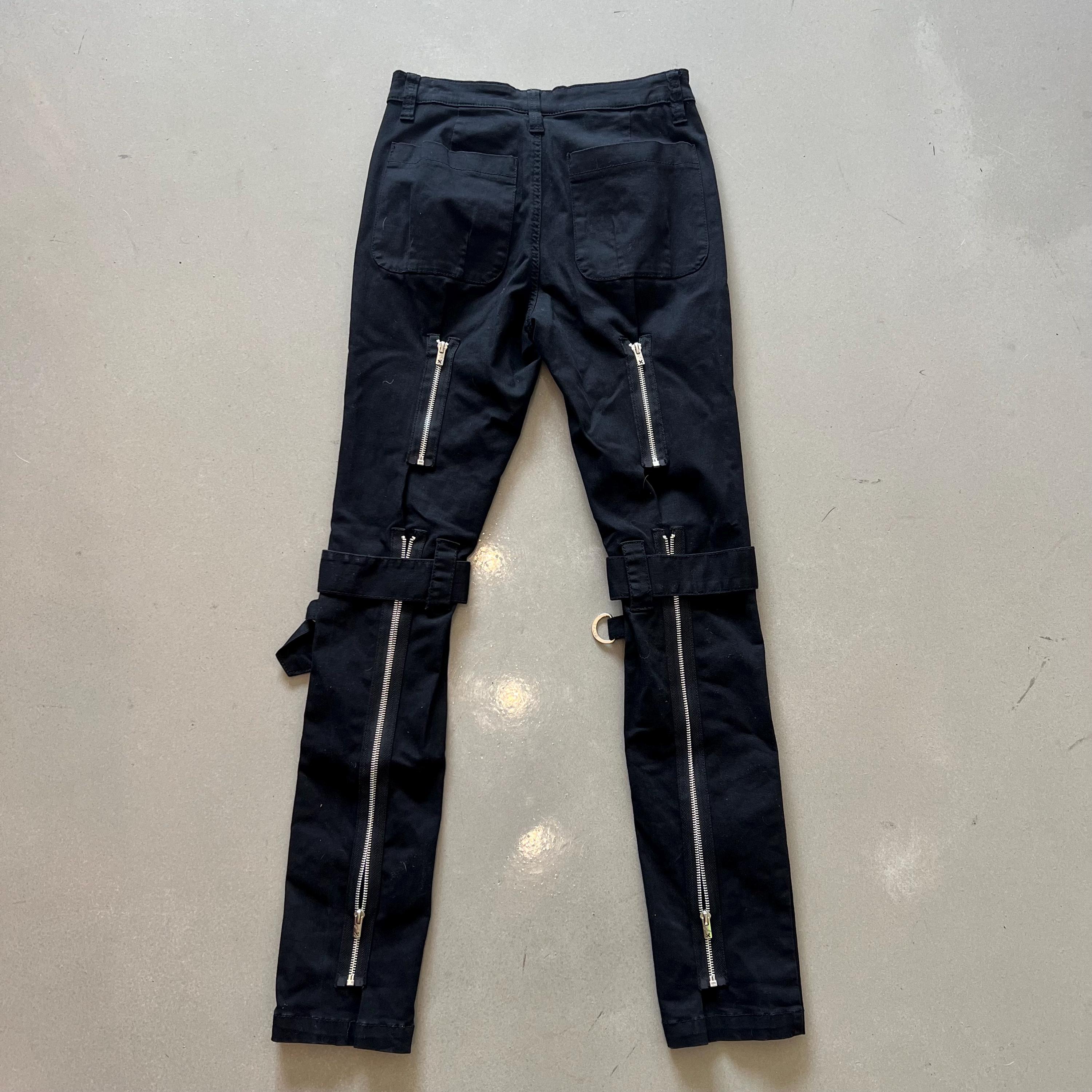 Tripp NYC Black Pants With Silver Zippers - Etsy