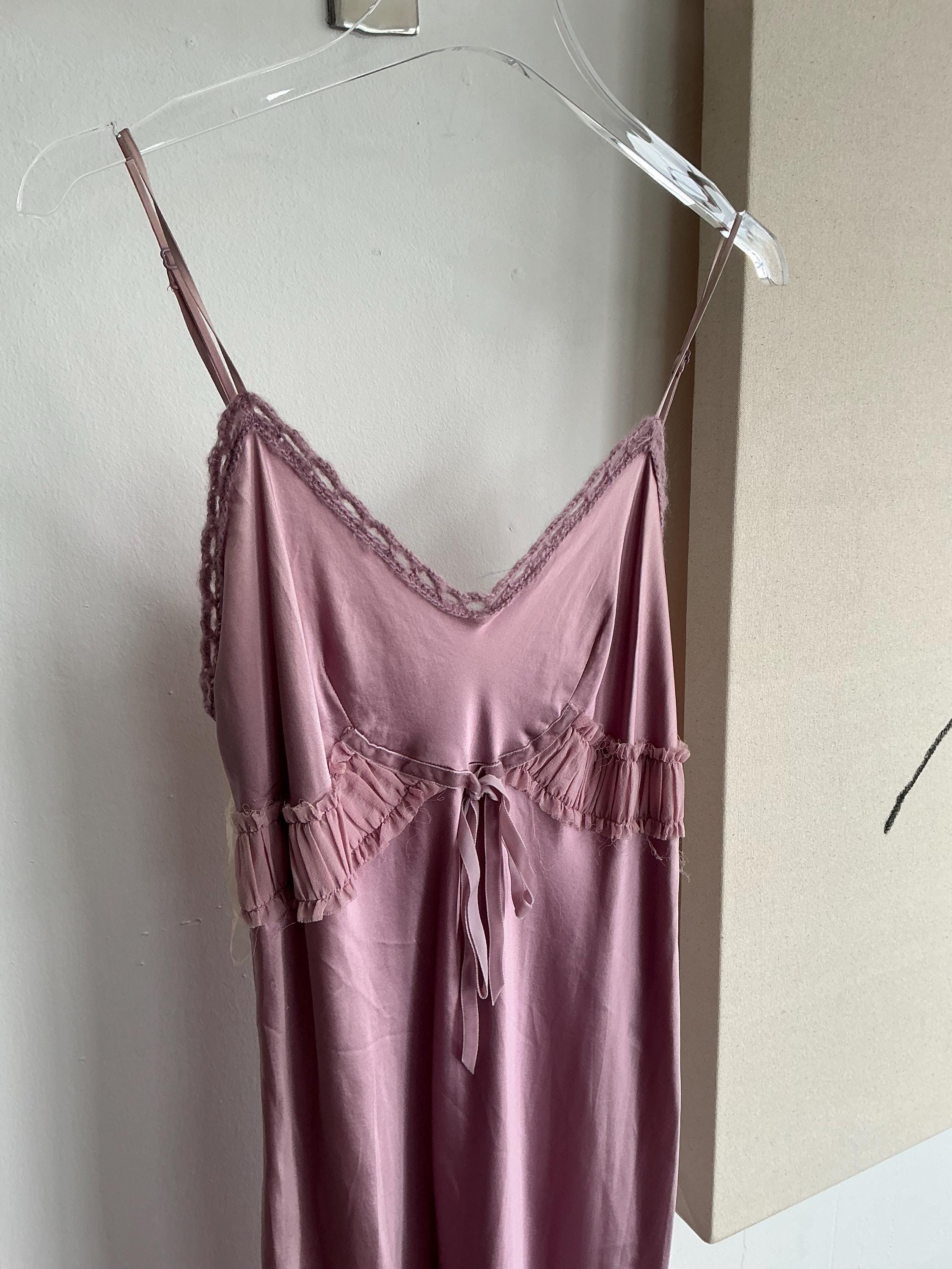 strapless open back dress Victoria's Secret Silk Lace Slip Lingerie Nightie – The Stand Alone main image 0