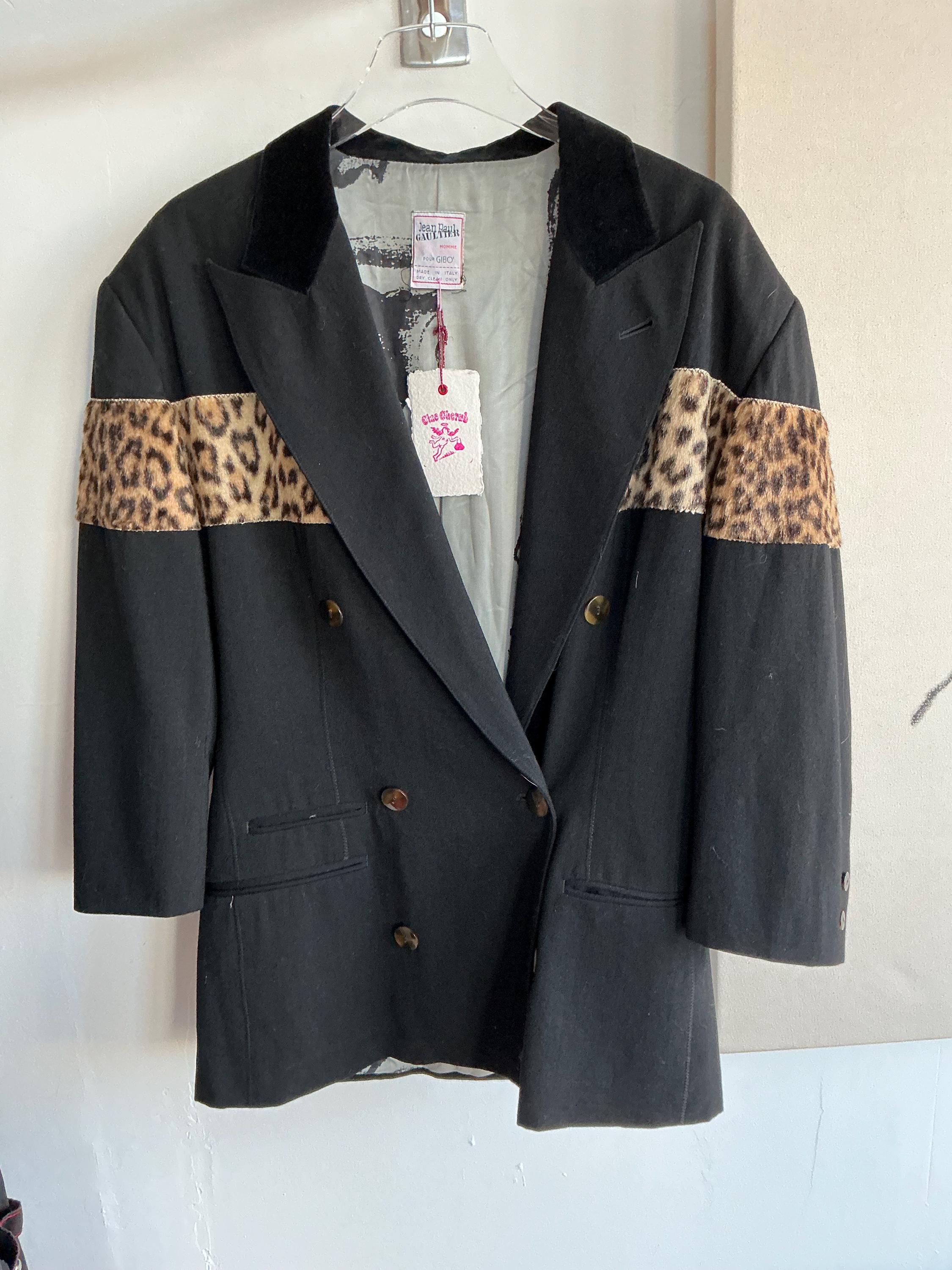 Jean Paul Gaultier Black Cheetah Fur Jacket - Etsy Jean Paul Gaultier Black Cheetah Fur Jacket - Etsy