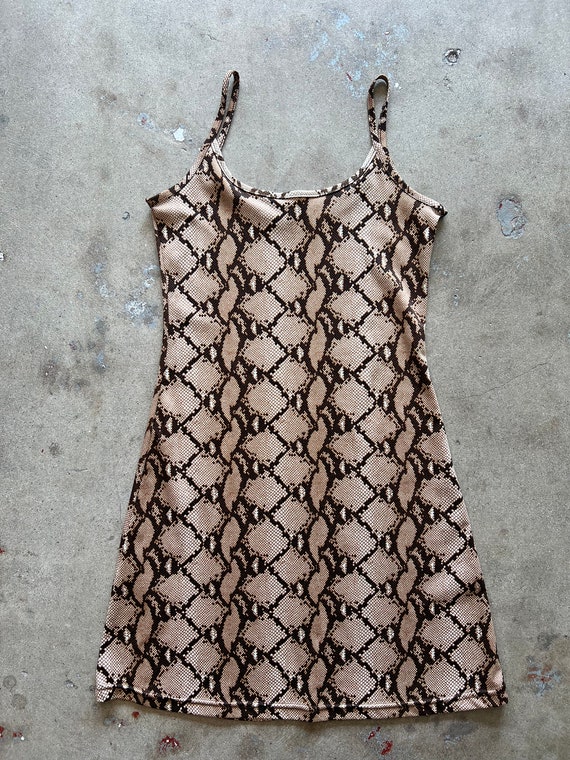Versace Snake Print Mini Dress