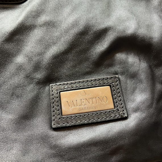 Valentino 'Alice Glam Frame' Black Purse with Laser Cut Flowers View 6