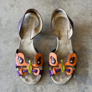 Prada Butterfly Kitten Heel Sandals