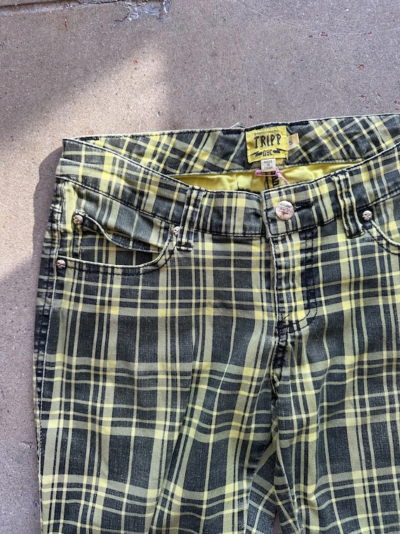 Tripp NYC Yellow Plaid Pants - Etsy