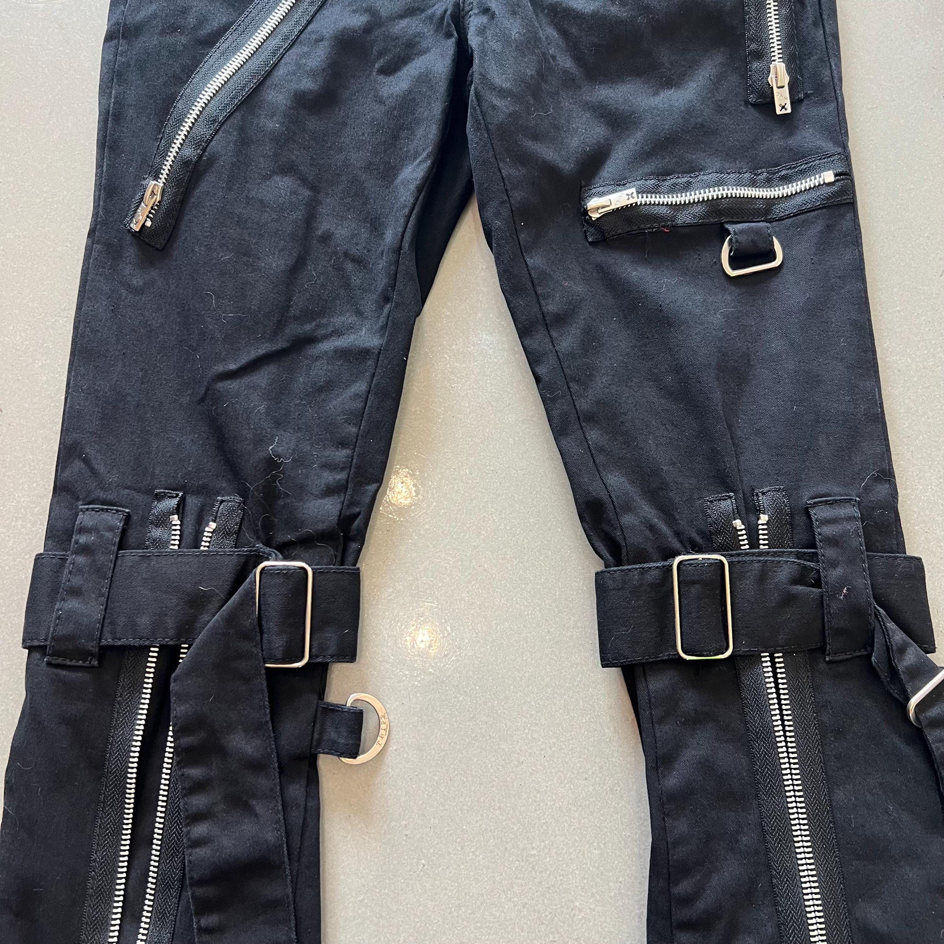 Tripp NYC Black Pants With Silver Zippers - Etsy