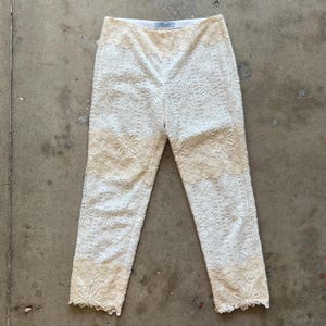 Blumarine White Lace Pants