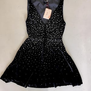 Miu Miu Black Velvet Bejeweled Dress