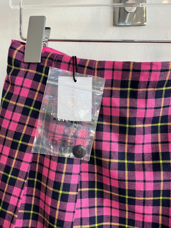 Burberry Hot Pink Plaid Skirt - Etsy