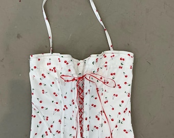 チェリーコルセットトップ - Etsy 日本