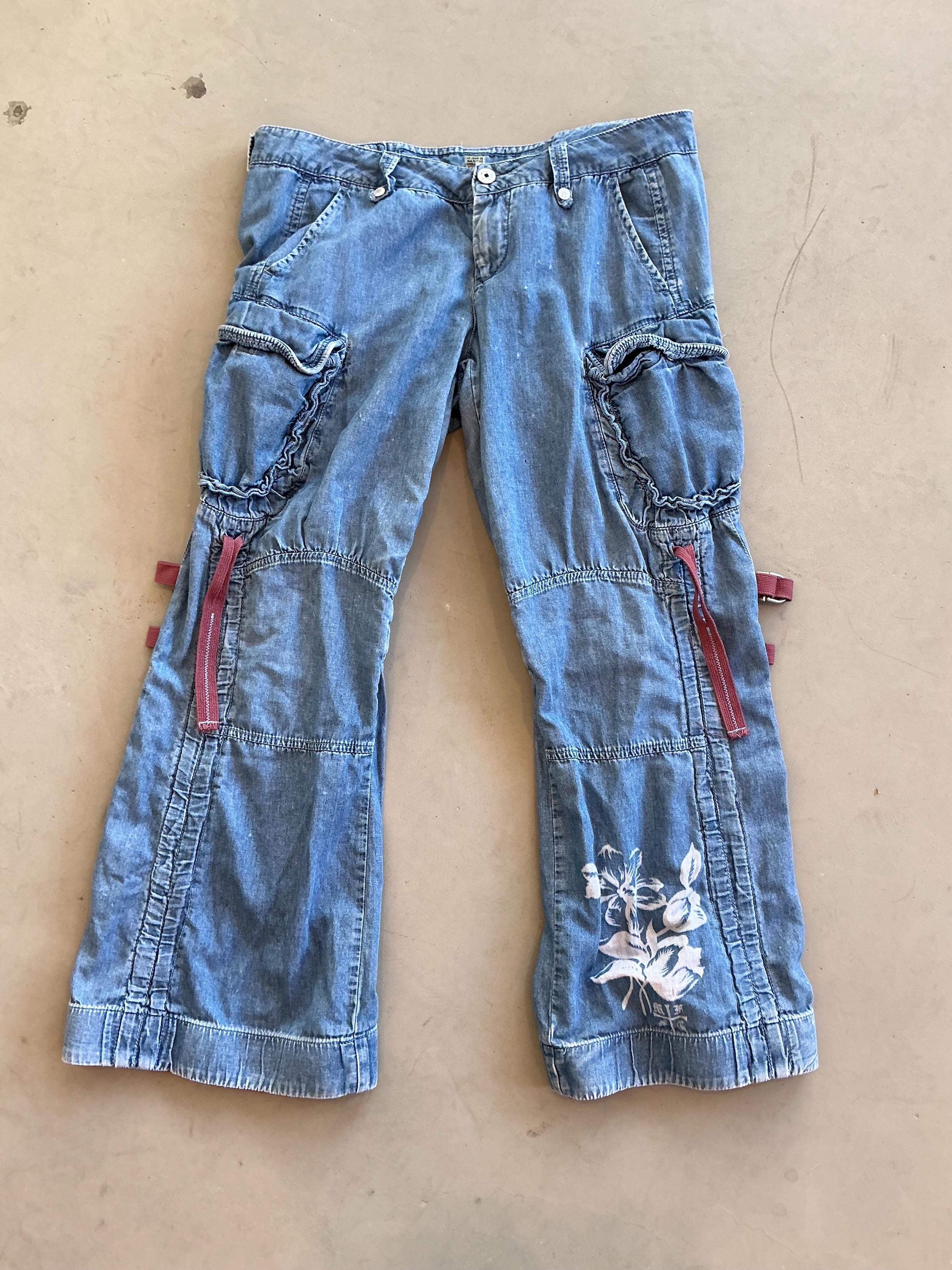 Marithe Francois Girbaud Denim Cargo Pants - Etsy