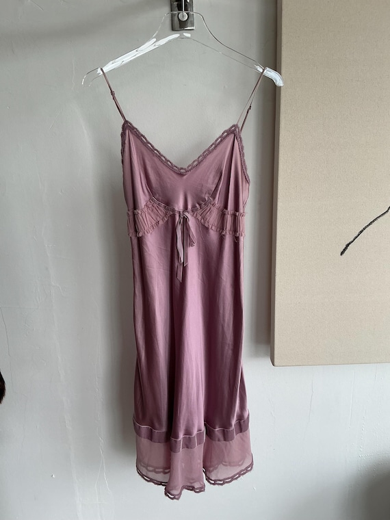 knee length dresses for ladies PAJA Farm Edit Silk Bias-Cut Lace Slip Dress main image 1
