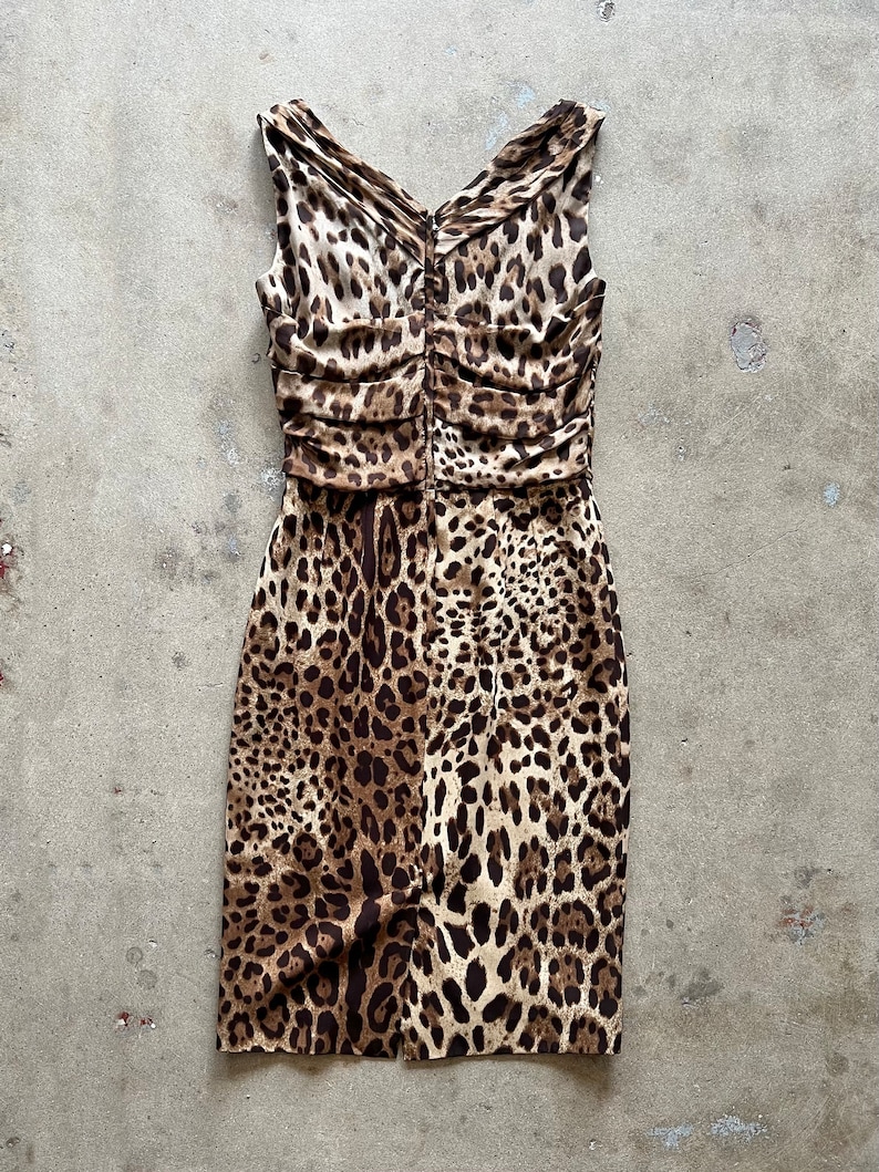 Leopard Print Silk Dress