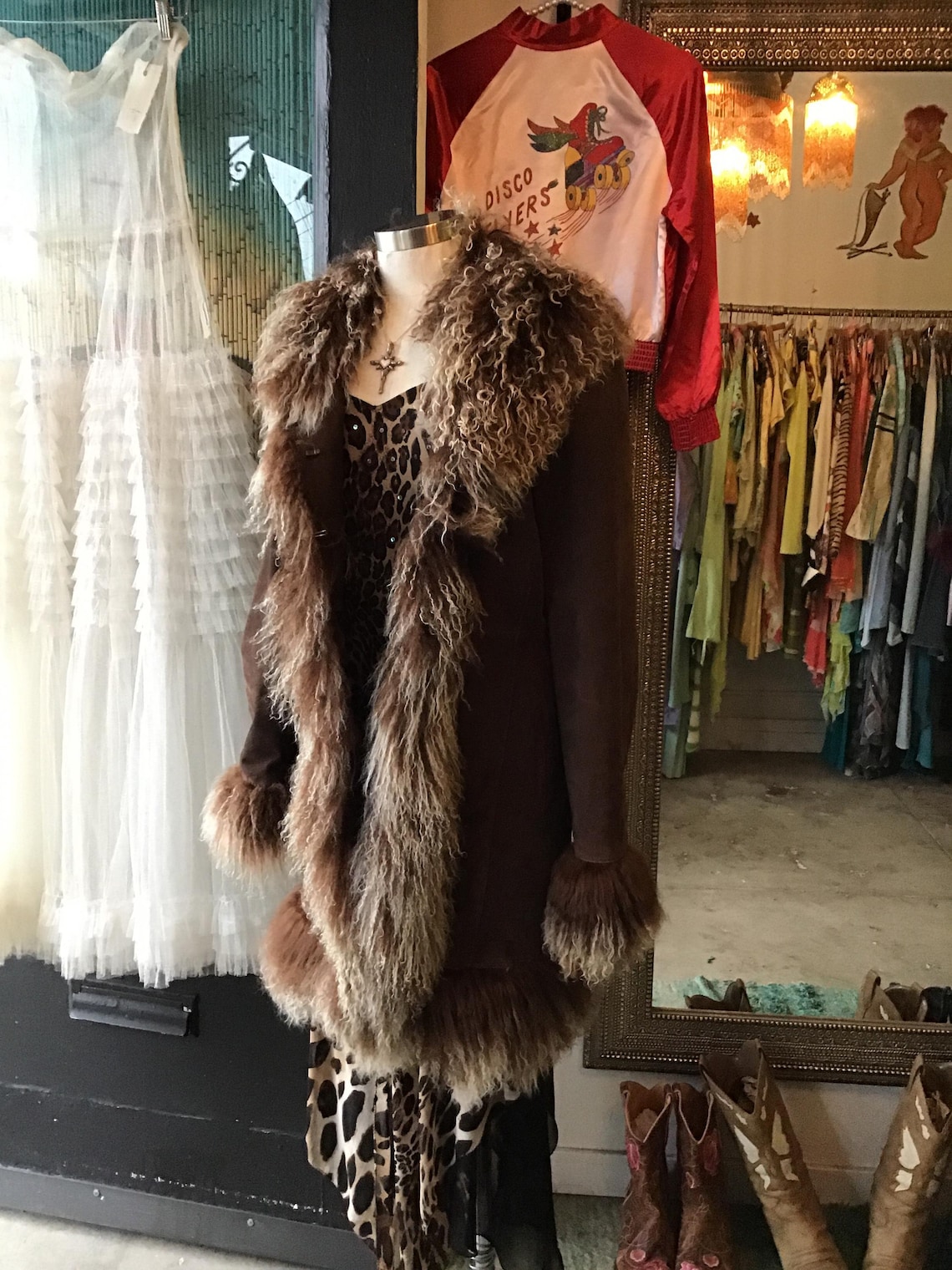 Brown Mongolian Fur Coat - Etsy