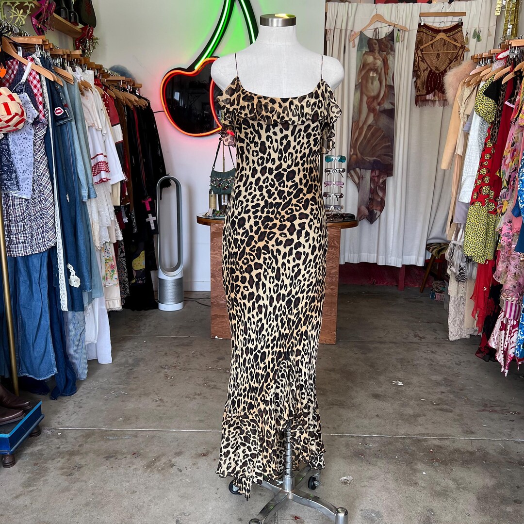 Robe Cache Imprimé Animal - Taille 6, Longueur Genoux, Occasion Très Bon état