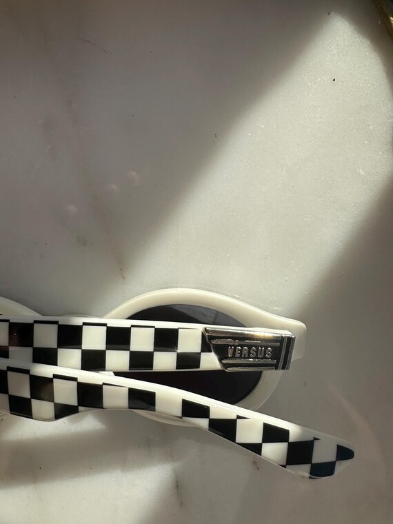 Rare Checkered Versace Sunglasses - image 4