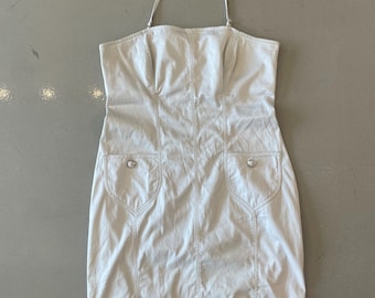 Versace Jeans Gray Halter Dress