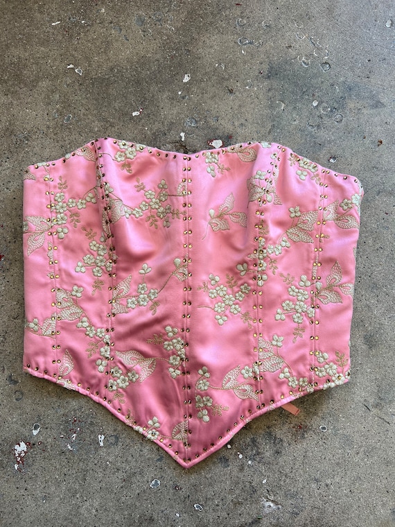 Betsey Johnson Pink Floral Corset