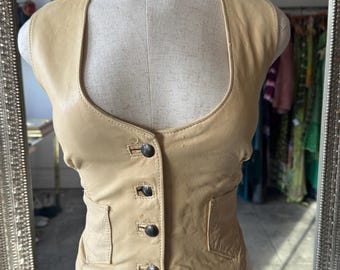 Remington West Banana Leather Vest