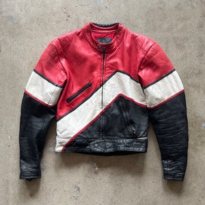 Vintage leather motorcycle jacket
