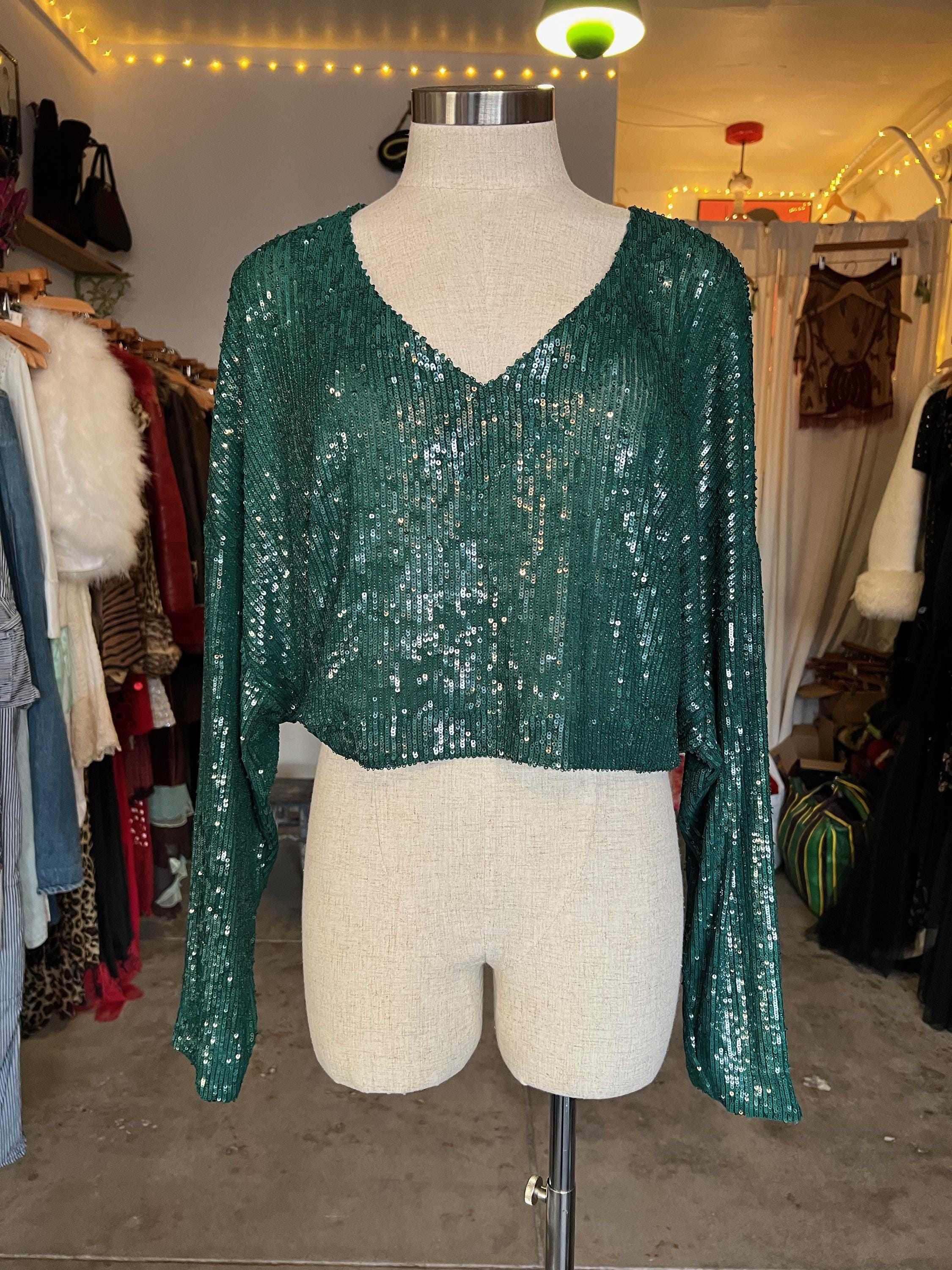 Haut à Paillettes Vert Lane Bryant Venezia - Taille 18 Plus, Occasion Bon état