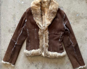 Brown Suede Jacket with Fur Lining