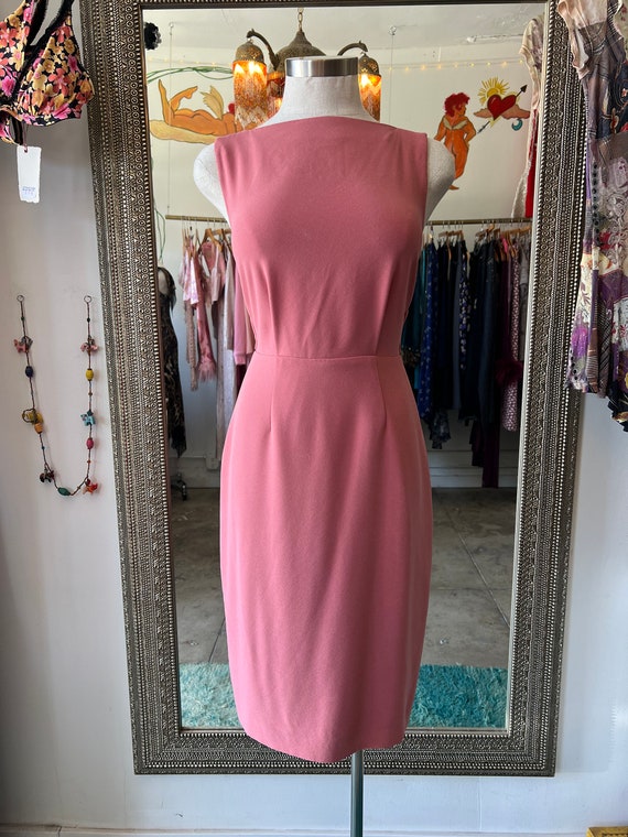 burberry pink dress Burberry Loop-back Sleeve Silk Crepe de Chine Dress , Size: 0, Pink