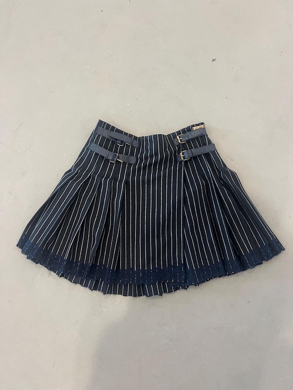 スカート John Galliano Skirt Vintage John Galliano Black Pinstripe Skirt - Etsy