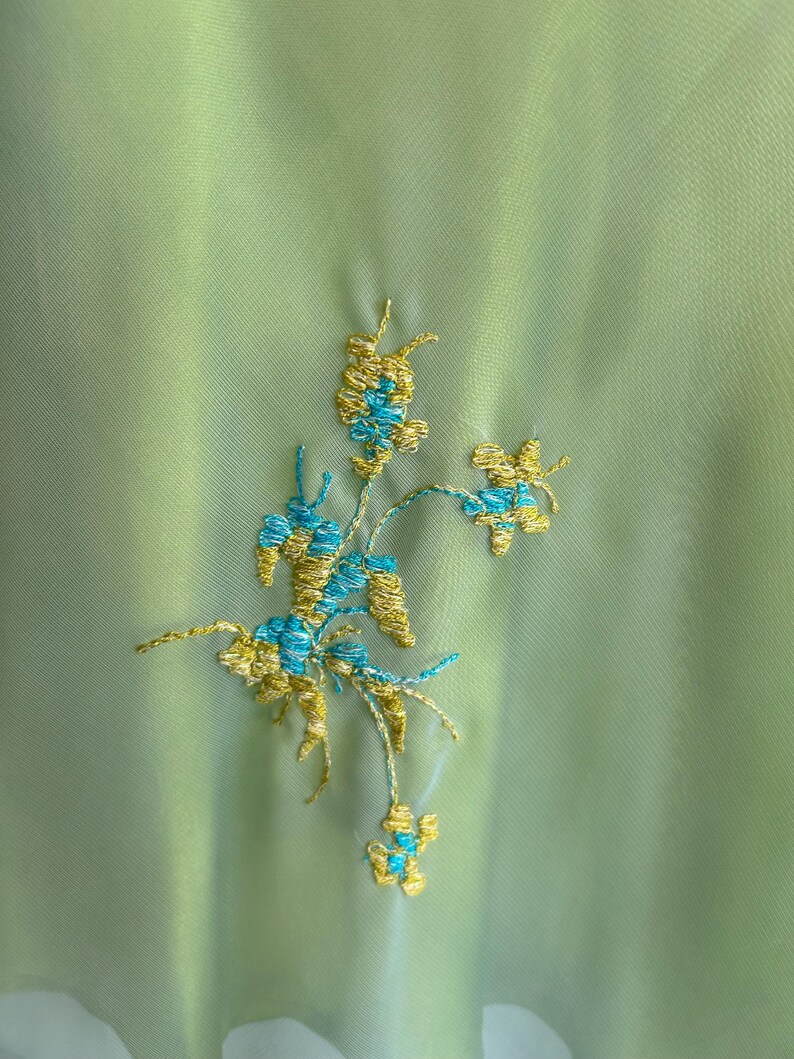 Flower Mesh Skirt Light Blue