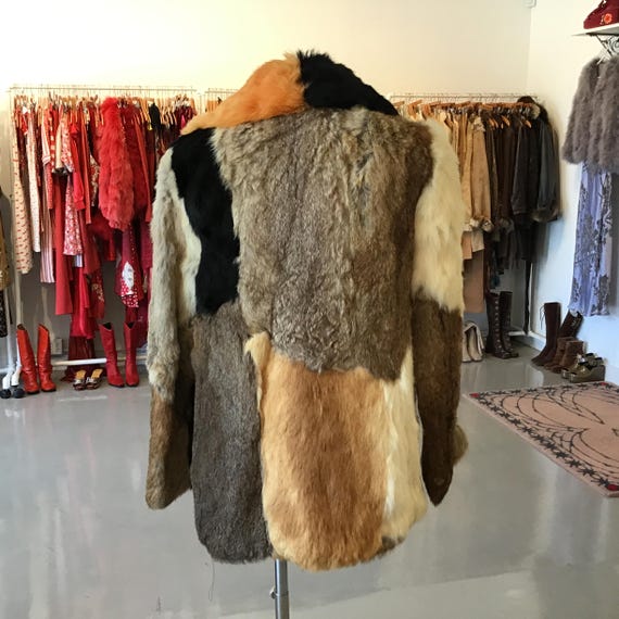 Patchwork Rabbit Fur Jacket - image 2