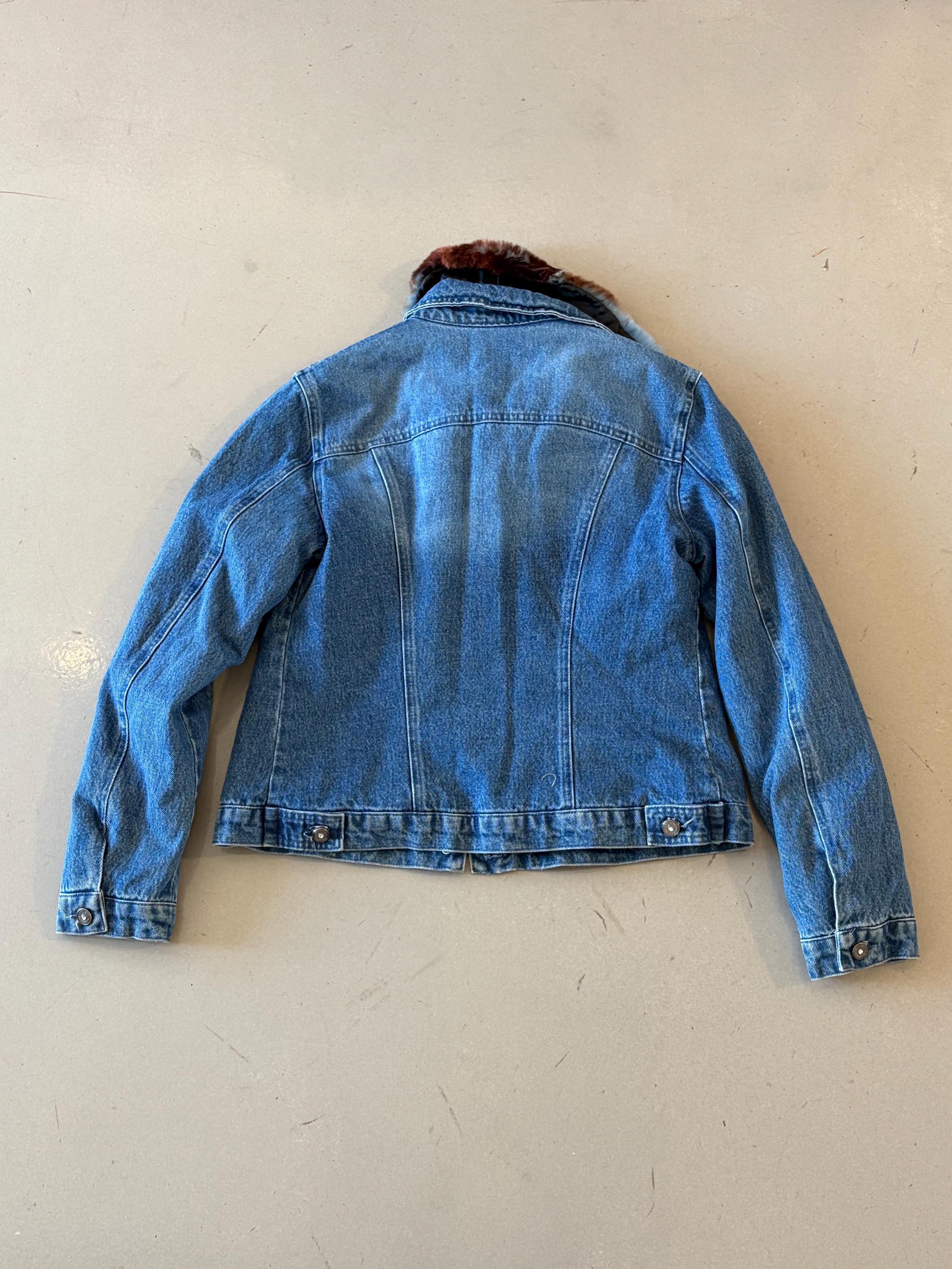 NWT Bianca Maria Castelli Denim Fur-lined Flower Jacket - Etsy