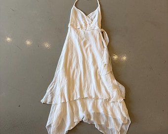 BCBG White Fairy Halter Dress