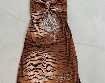 Vintage Y2K Ed Hardy Maxi Dress - XXL - Etsy