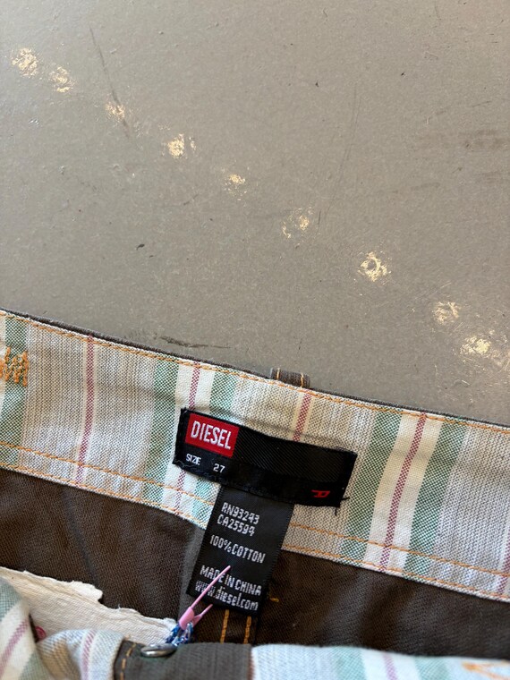 Green Diesel Cargo Yellow Patchwork Miniskirt - image 3