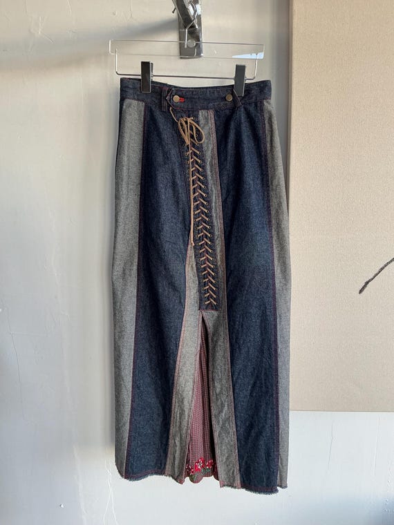 Betty's Blue Shinji Abe Denim Long Skirt - Etsy