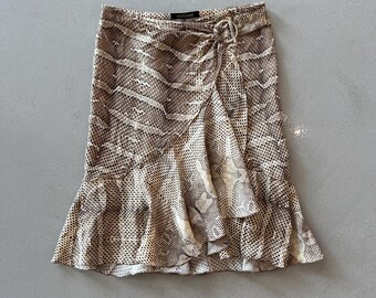 ヒョウ柄 クロップドキャミソール SPINNS キャミソール カップ付きキャミソール/ヒョウ柄レース