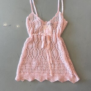 Express Pink Knit  Ribbon Tank Top