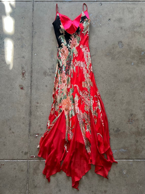 Sue Wong Red Silk Dress - image 2