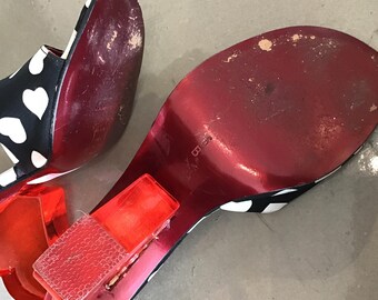 Ramon Tenza B&W Acrylic Heart Heels