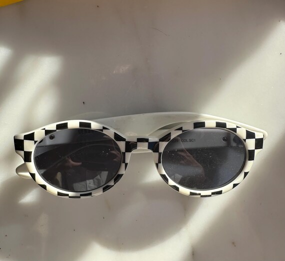Rare Checkered Versace Sunglasses - image 2