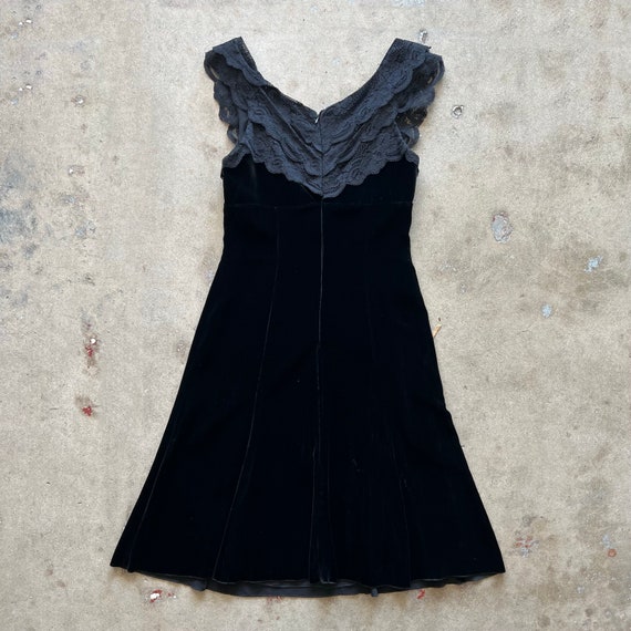 armani black velvet dress Armani Black Velvet and Lace Dress