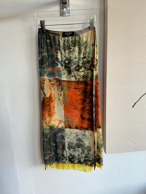 Jean Paul Gaultier Patterned Wrap Skirt - Etsy