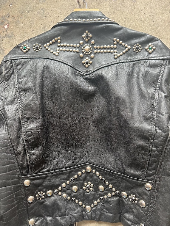 Oakbrook Sportswear Studded Leather Motorcycle Jacket - Etsy