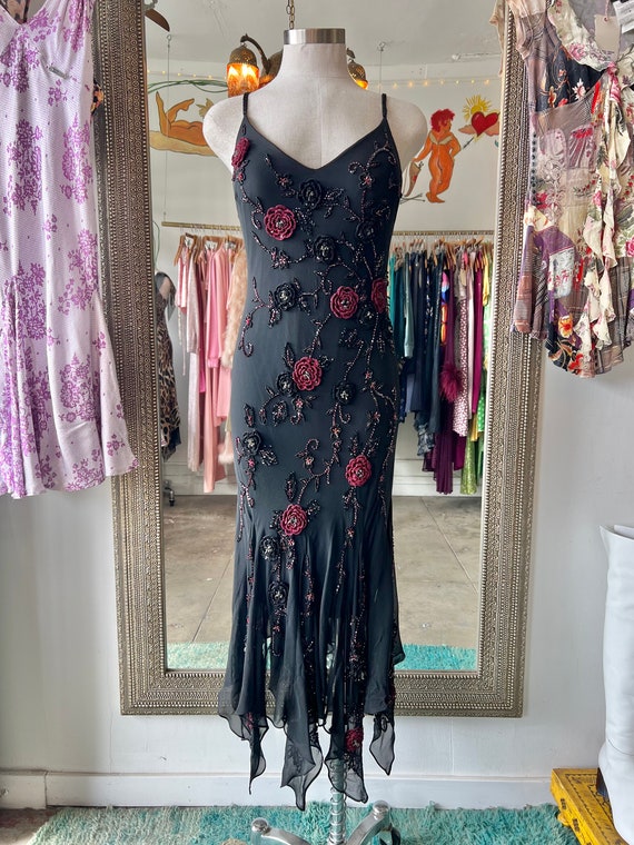Sue Wong Crochet Flower Dress